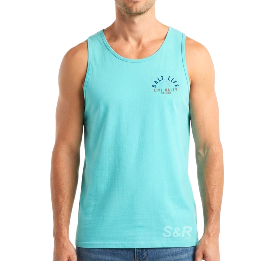 Salt Life Mens Muscle Tank Aruba Blue Top